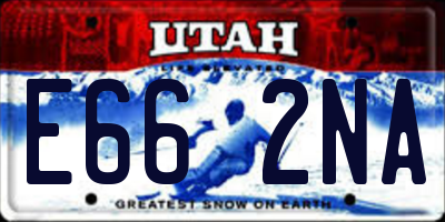 UT license plate E662NA