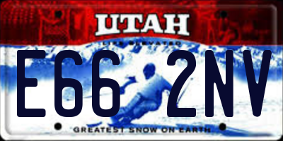UT license plate E662NV