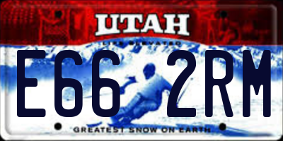 UT license plate E662RM
