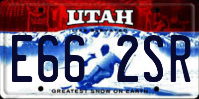 UT license plate E662SR