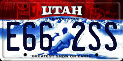 UT license plate E662SS