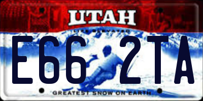 UT license plate E662TA