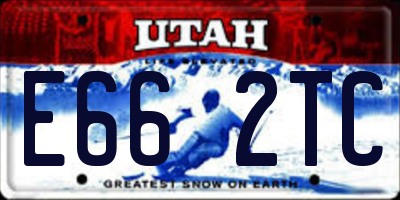 UT license plate E662TC