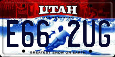 UT license plate E662UG