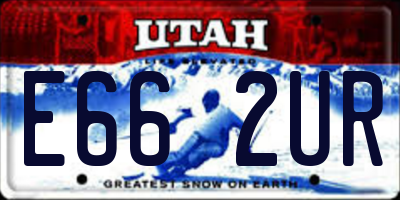 UT license plate E662UR