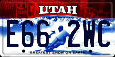 UT license plate E662WC