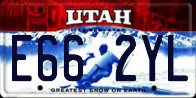 UT license plate E662YL