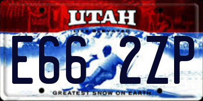 UT license plate E662ZP