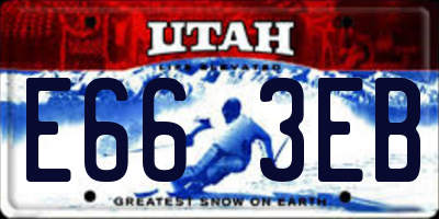 UT license plate E663EB