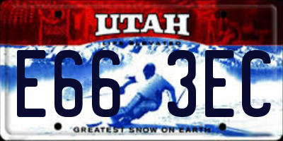 UT license plate E663EC