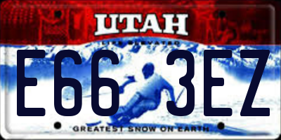 UT license plate E663EZ