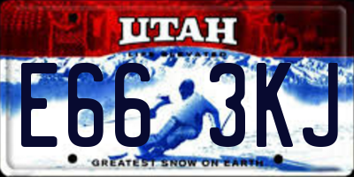 UT license plate E663KJ