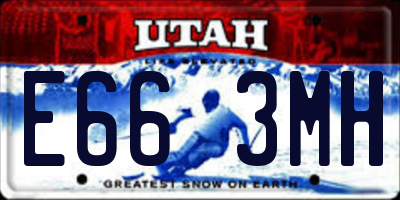UT license plate E663MH