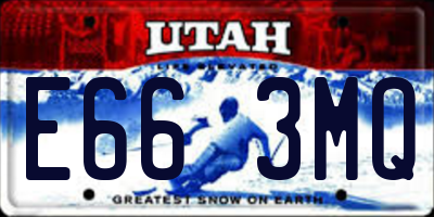 UT license plate E663MQ