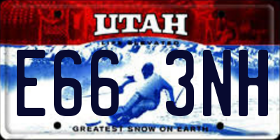 UT license plate E663NH