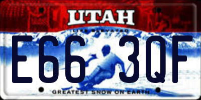 UT license plate E663QF