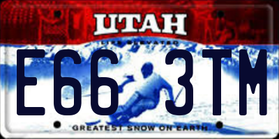 UT license plate E663TM