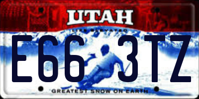 UT license plate E663TZ
