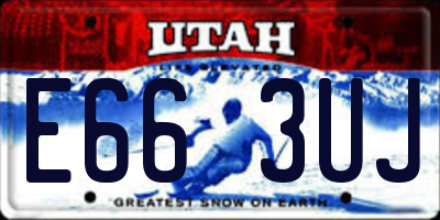 UT license plate E663UJ