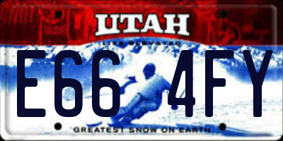 UT license plate E664FY