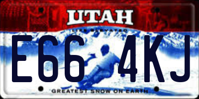 UT license plate E664KJ