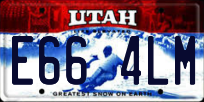 UT license plate E664LM
