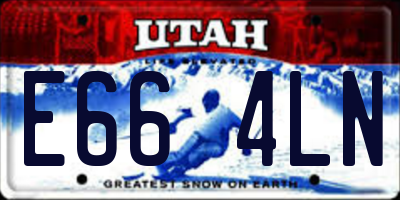 UT license plate E664LN