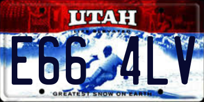 UT license plate E664LV