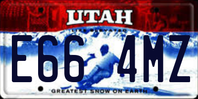 UT license plate E664MZ