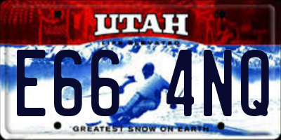 UT license plate E664NQ