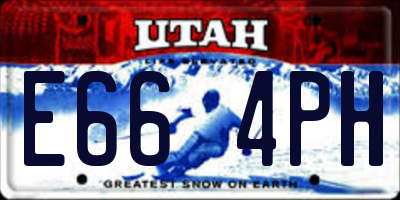UT license plate E664PH