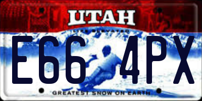 UT license plate E664PX