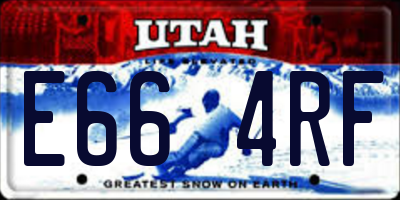 UT license plate E664RF