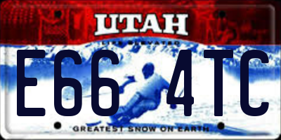 UT license plate E664TC