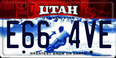 UT license plate E664VE