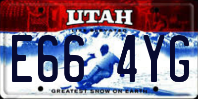 UT license plate E664YG