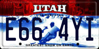 UT license plate E664YI