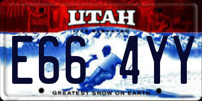 UT license plate E664YY