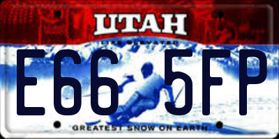 UT license plate E665FP
