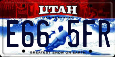 UT license plate E665FR