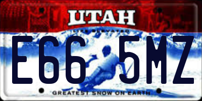 UT license plate E665MZ