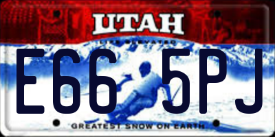 UT license plate E665PJ