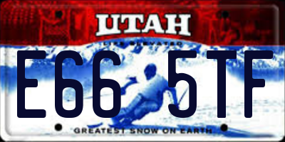 UT license plate E665TF
