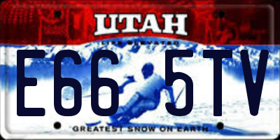 UT license plate E665TV