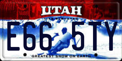 UT license plate E665TY