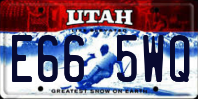 UT license plate E665WQ