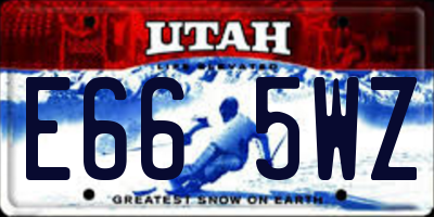 UT license plate E665WZ