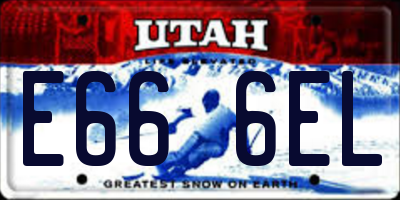 UT license plate E666EL
