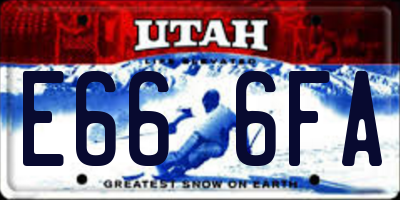 UT license plate E666FA