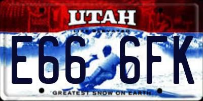 UT license plate E666FK